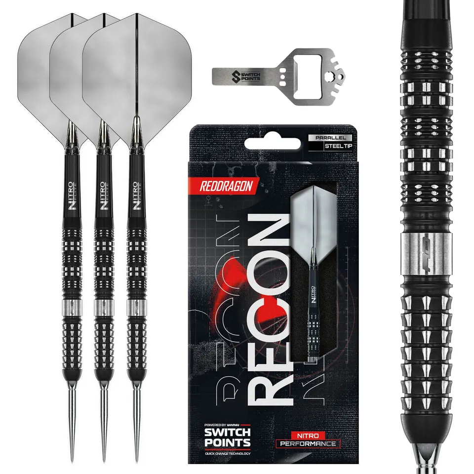 red-dragon-darts-recon-90-fl-chettes-pointe-acier-parall-le-switch-point image 1