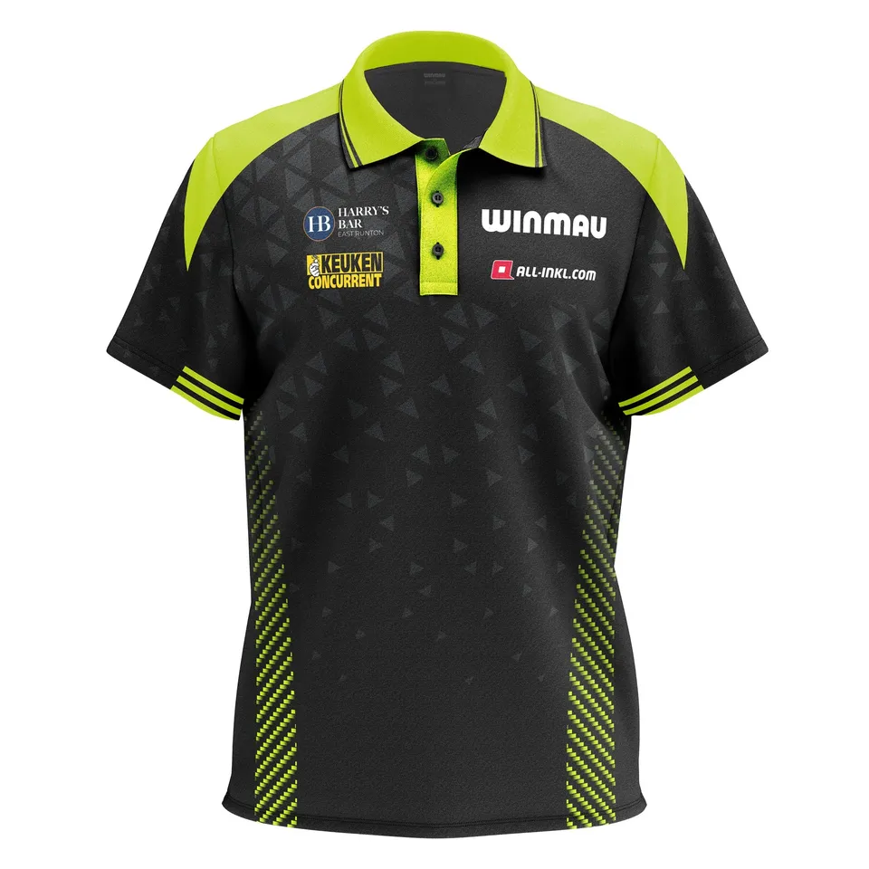 winmau-mvg-stage-polo-shirt-vert-noir image 1
