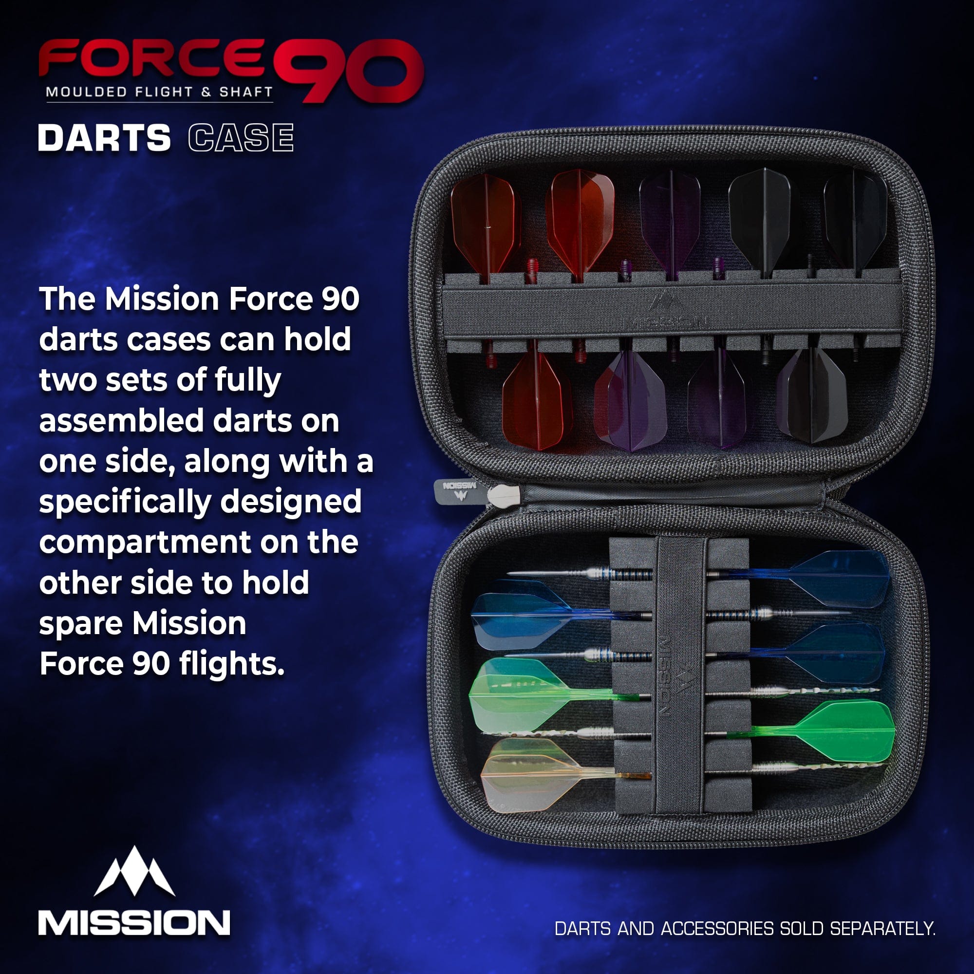 mission-darts-force-90-tui-rigide-eva-portefeuille-large-noir image 2