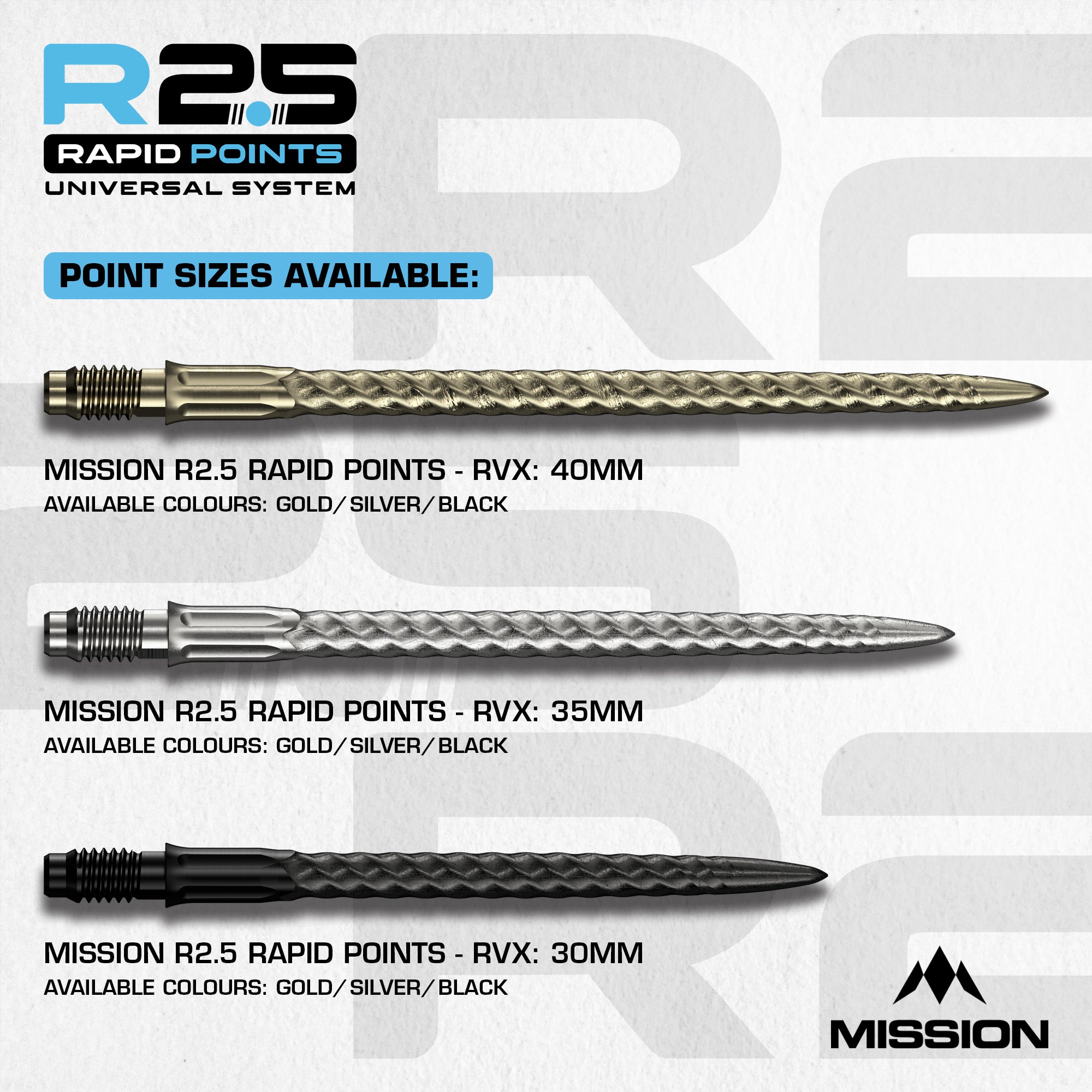 mission-darts-r2-5-rapid-pointes-steel-tip-rvx-argent image 5