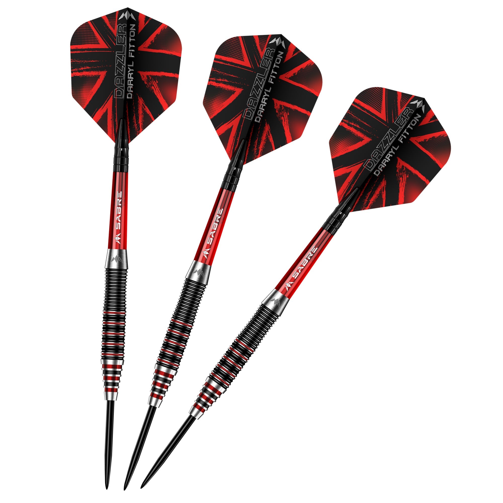 mission-darts-darryl-fitton-the-dazzler-fl-chettes-steel-tip-noir-lectro-rouge-2 image 3