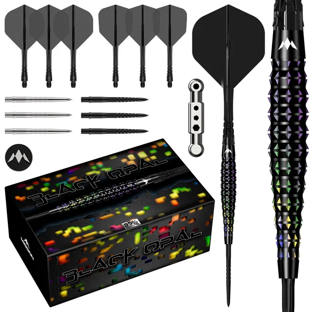 mission-darts-black-opal-fl-chettes-acier-95-tungst-ne-black-coral-pvd image 1