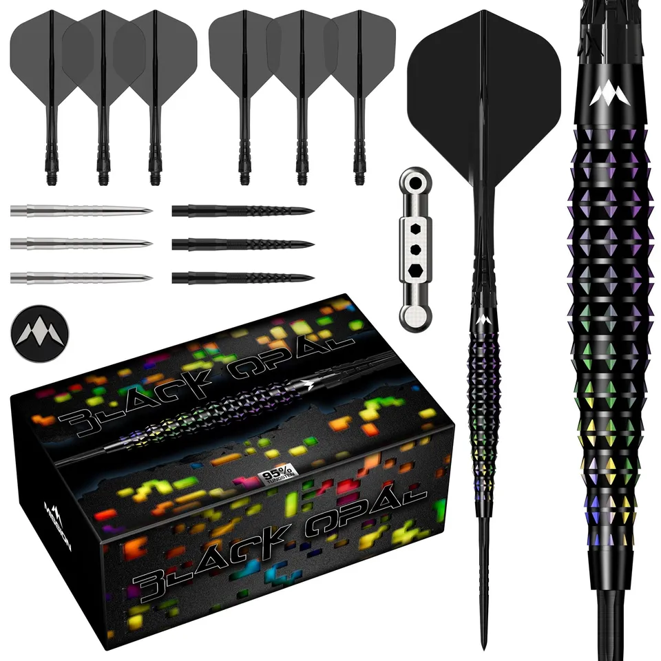mission-darts-black-opal-fl-chettes-acier-95-tungst-ne-black-coral-pvd image 1