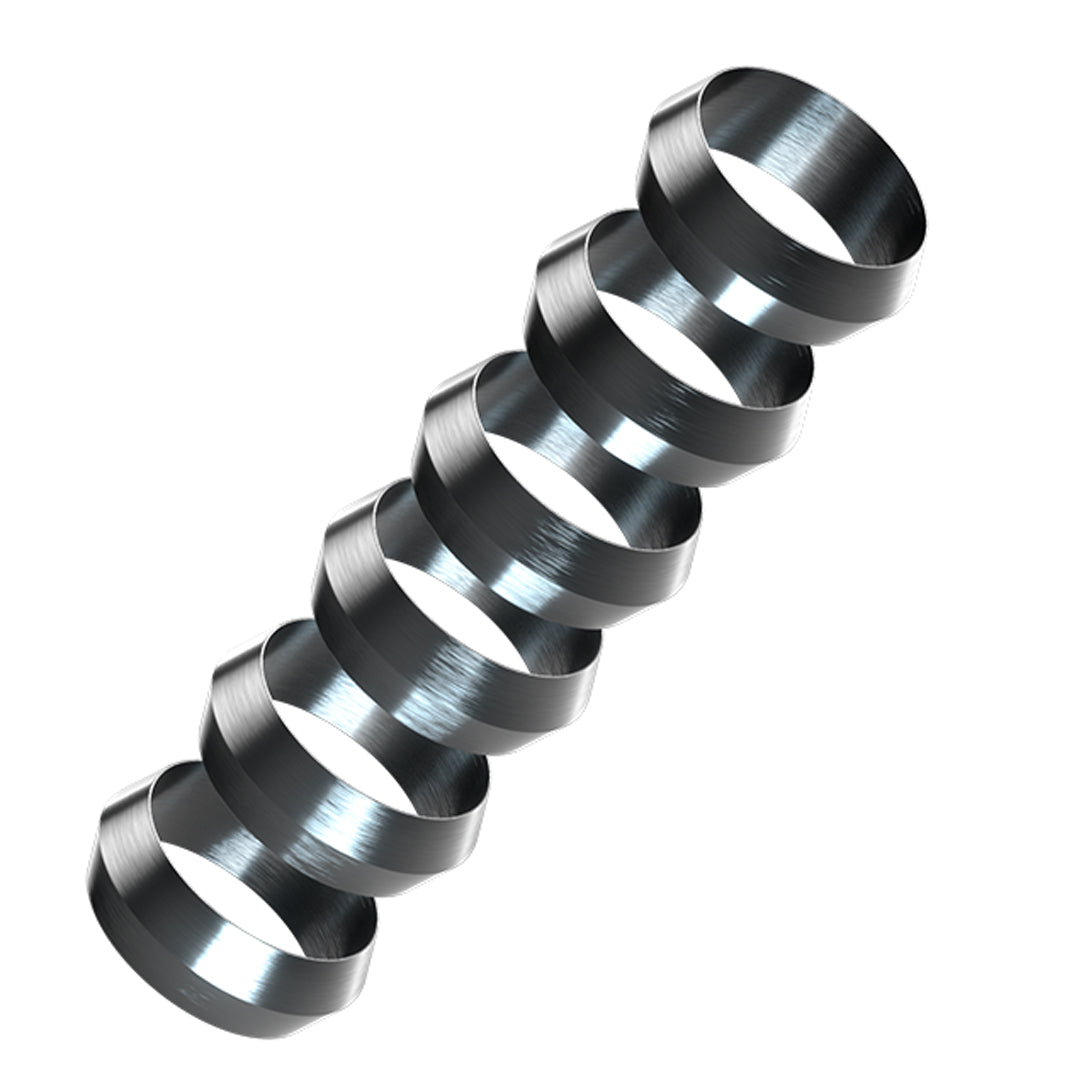 harrows-pyramid-anneaux-de-tiges-x6-noir-et-argent image 1