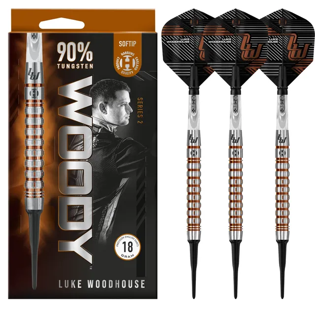 harrows-luke-woodhouse-90-series-2-fl-chettes-soft-tip image 1