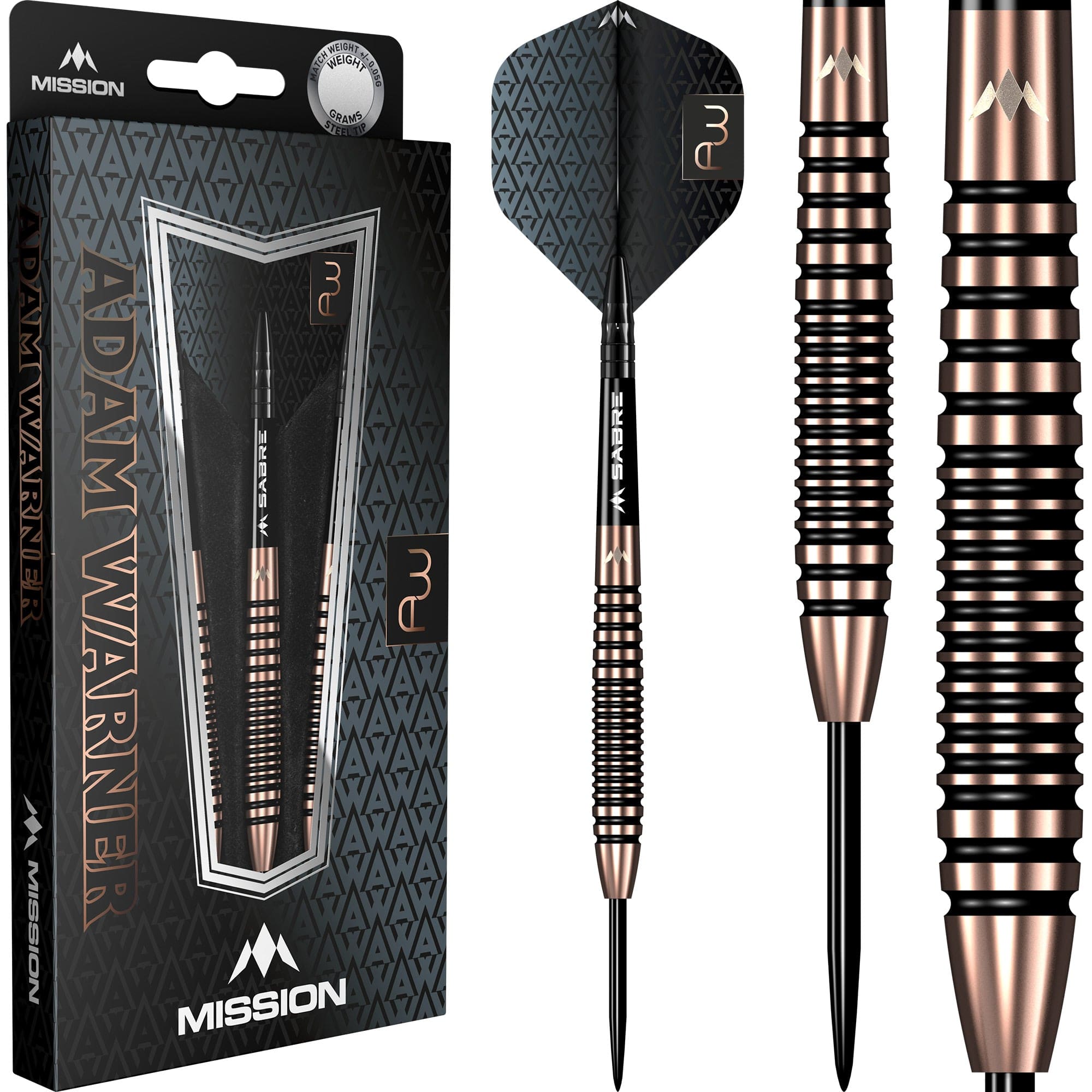 mission-adam-warner-fl-chettes-steel-tip-90-tungst-ne-bronze-titanium image 3