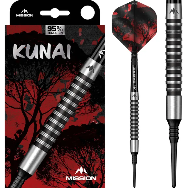 mission-darts-kunai-fl-chettes-pointe-souple-95-tungst-ne-black-pvd-19g image 1