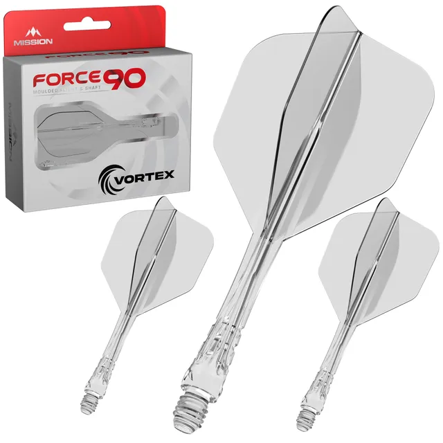 mission-darts-force-90-vortex-ailette-et-tige-moul-e-standard-no6-clear image 1