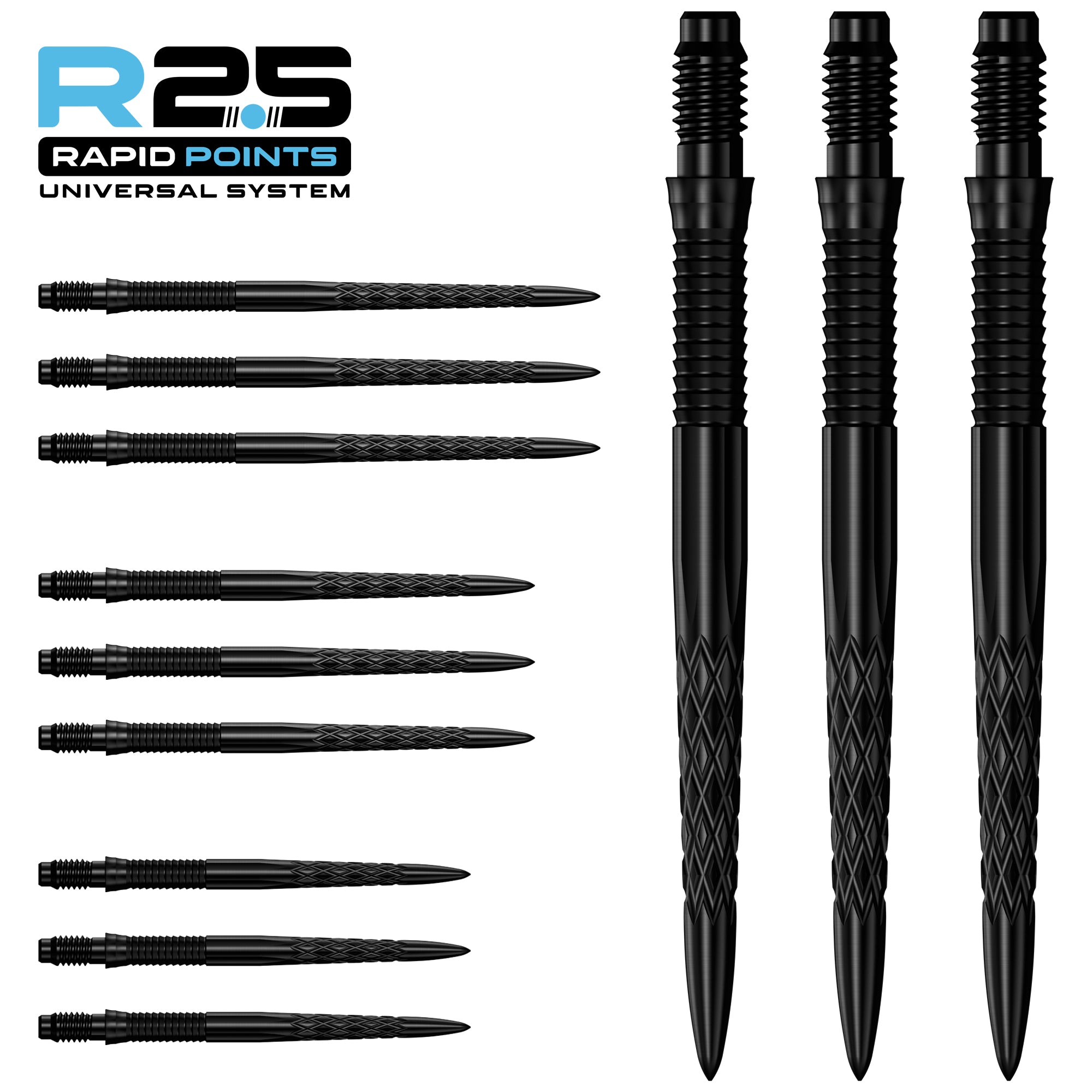 mission-darts-r2-5-rapid-pointes-acier-dsx-argent-30mm-35mm-40mm image 2
