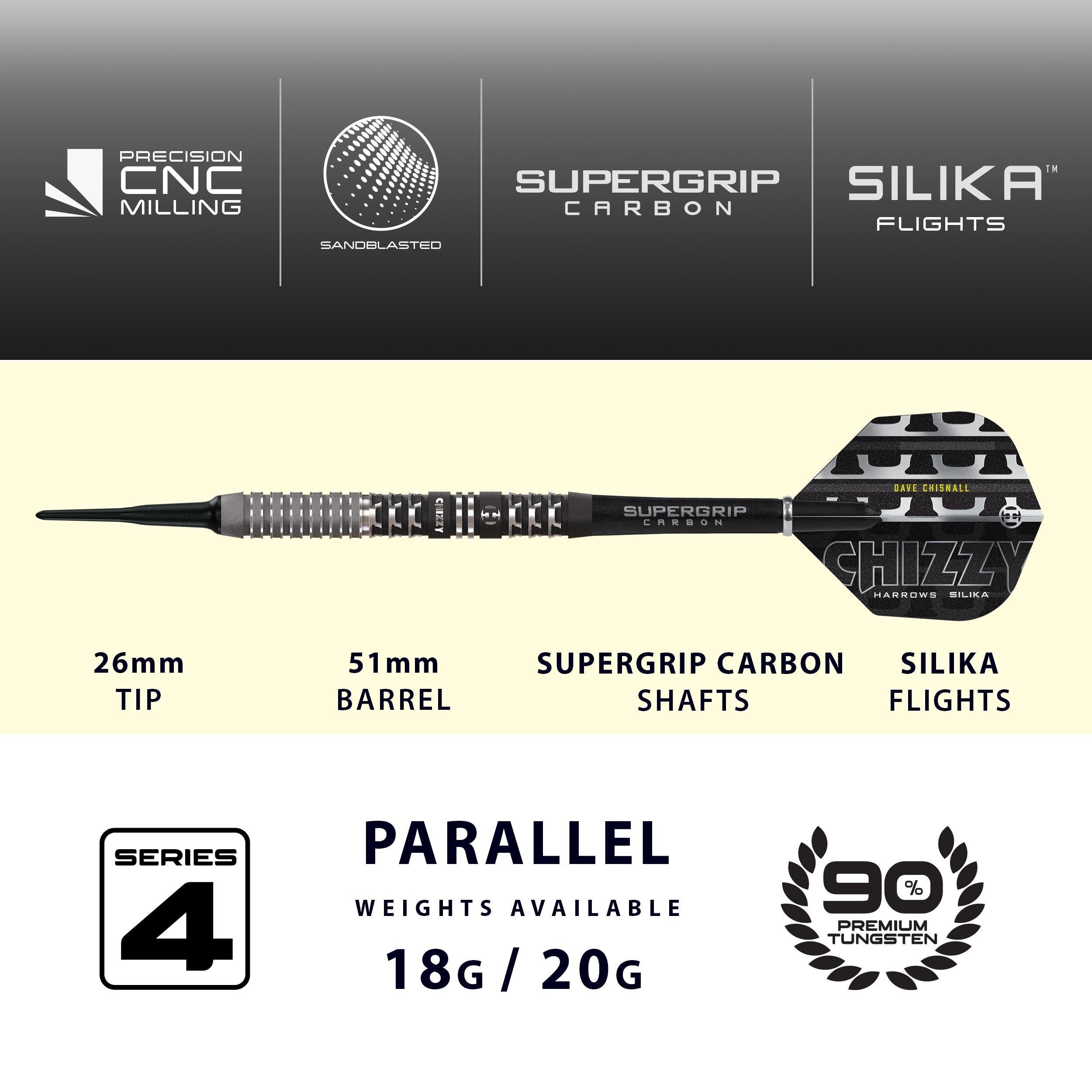 harrows-chizzy-90-series-4-fl-chettes-pointe-souple-dave-chisnall image 3