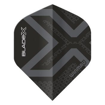 winmau-blade-x-prism-delta-metallic-black-ailettes-standard-lot-de-3 image 2