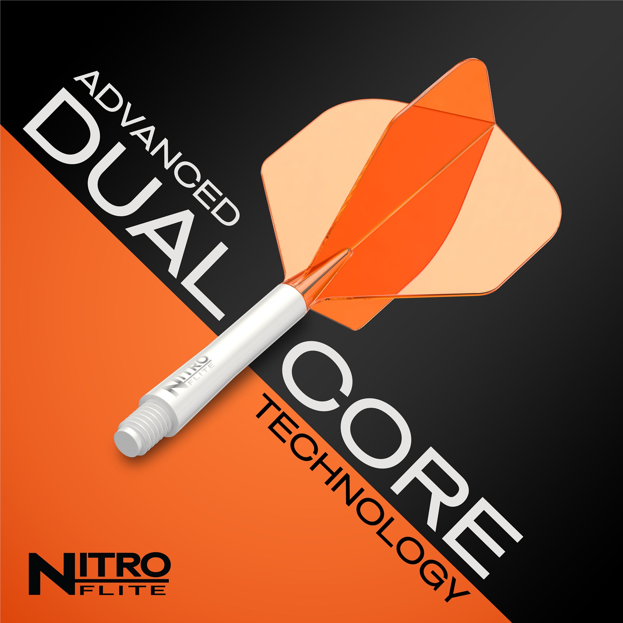 red-dragon-nitro-flite-orange-et-blanc-volant-int-gr-avec-tige image 7