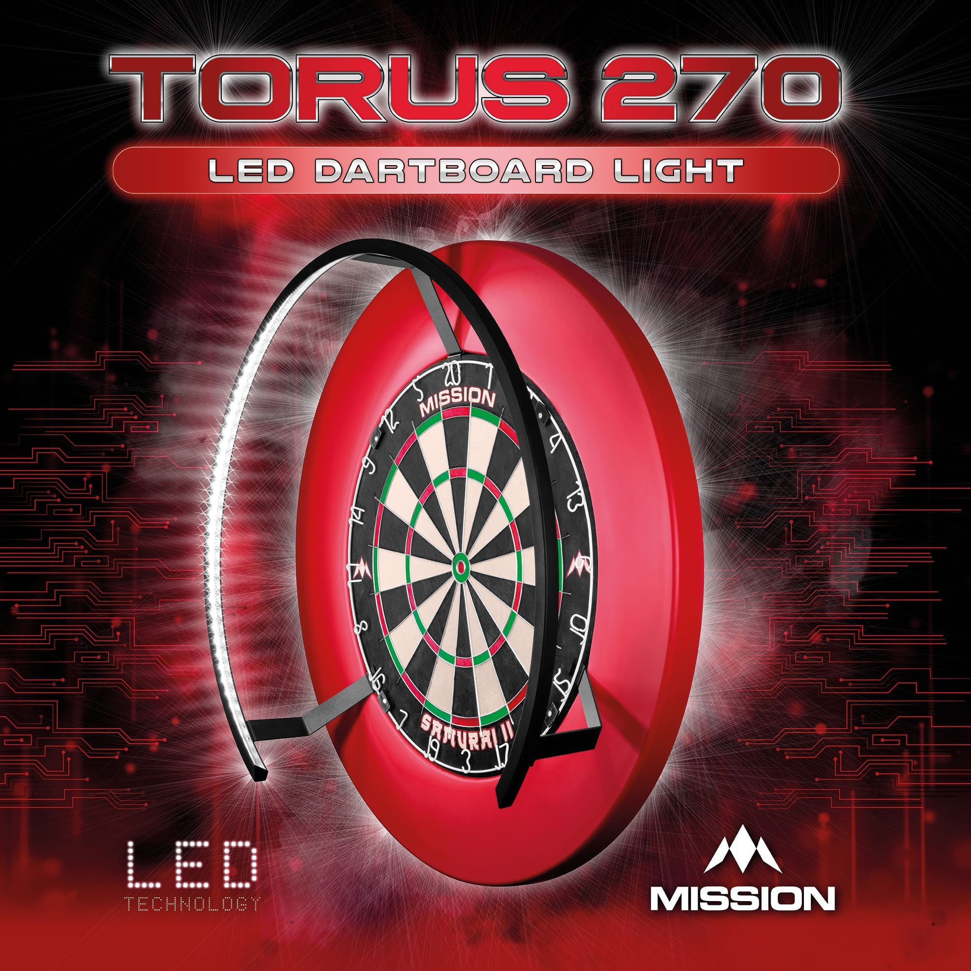 mission-darts-torus-270-clairage-cible-fl-chettes-blanc-vif image 7