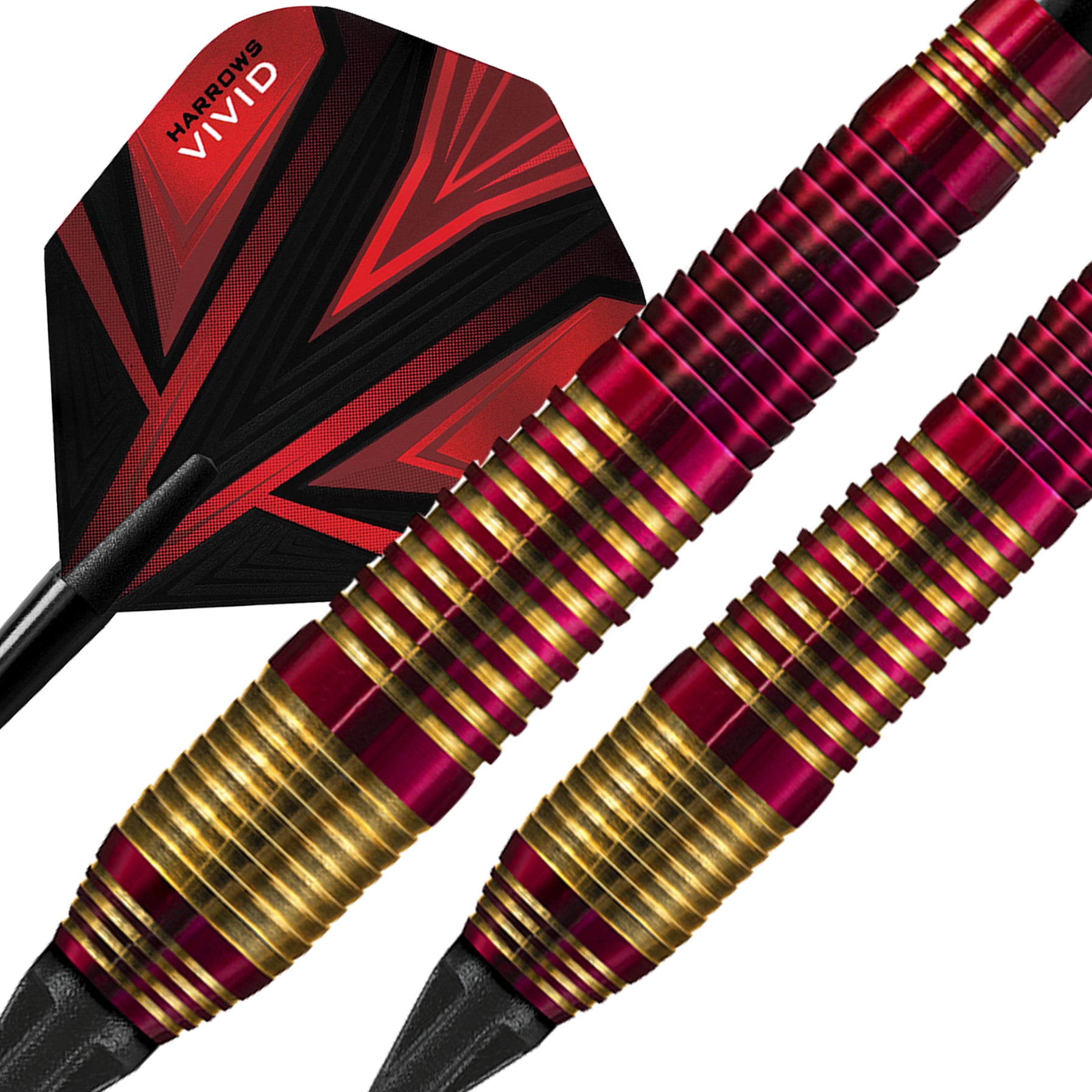 harrows-vivid-brass-rouge-soft-tip-darts-fl-chettes-laiton image 3