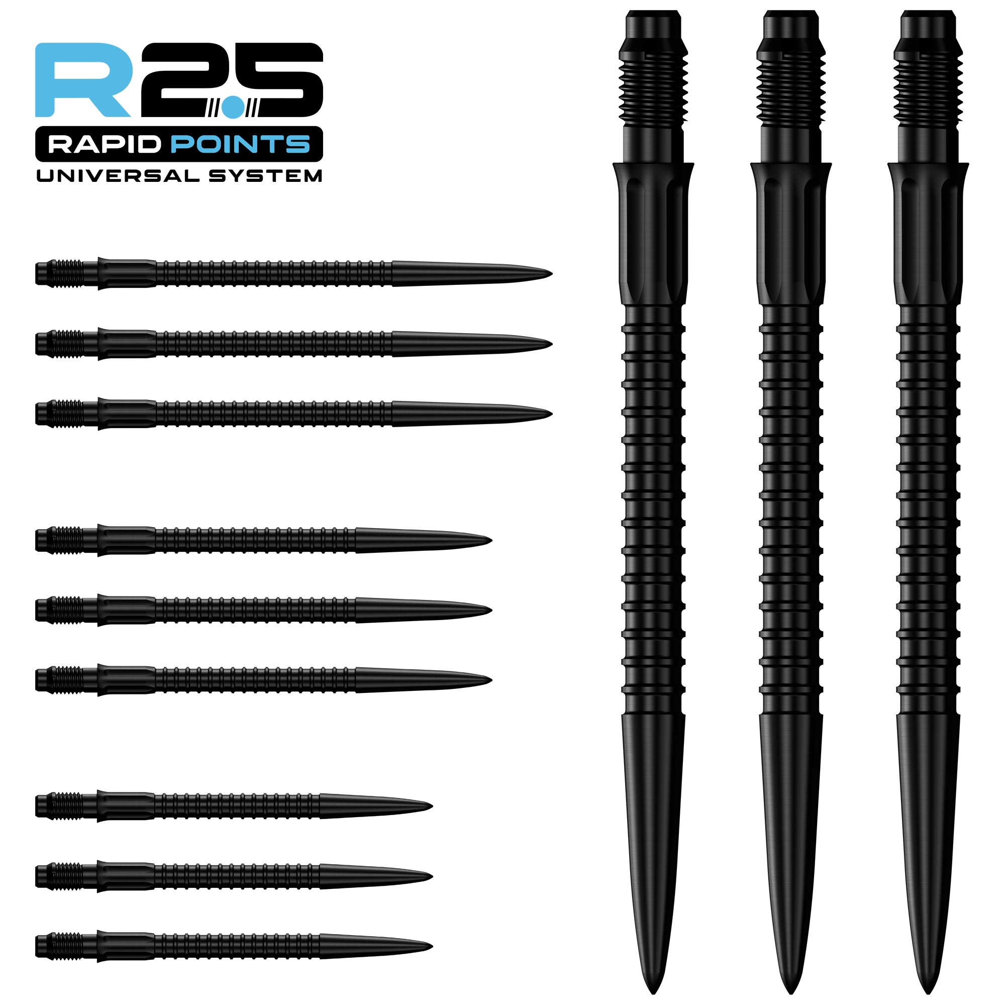 mission-r2-5-rapid-pointes-steel-tip-gv1-argent-30mm image 2
