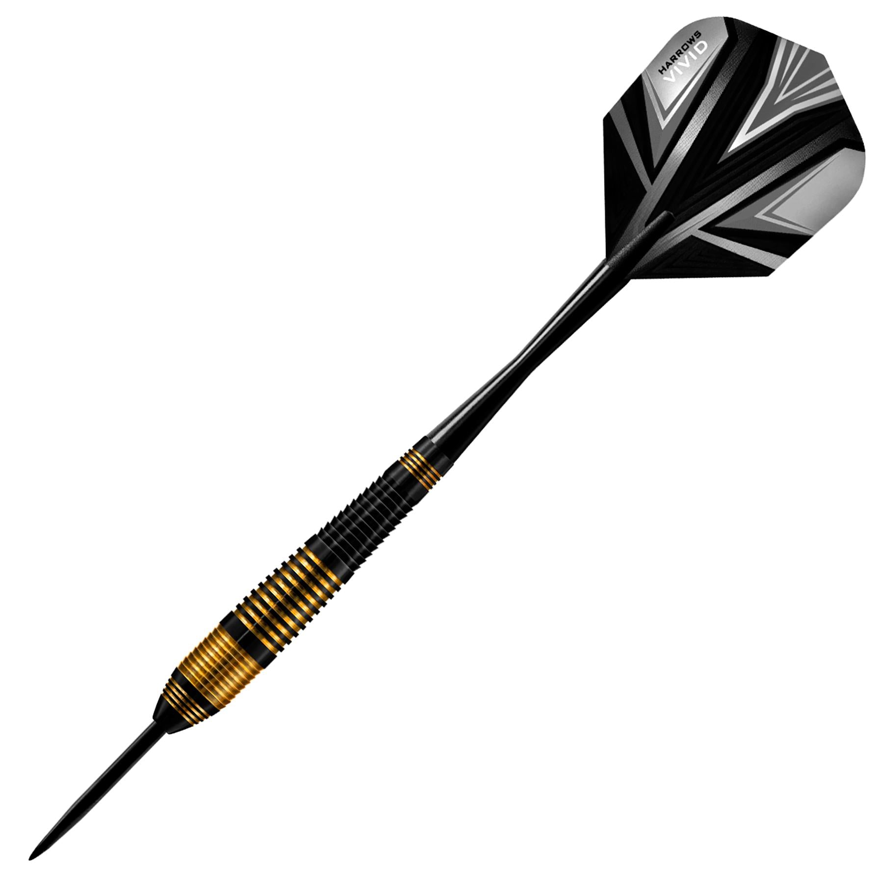 harrows-vivid-brass-black-fl-chettes-pointe-acier-steel-tip image 4