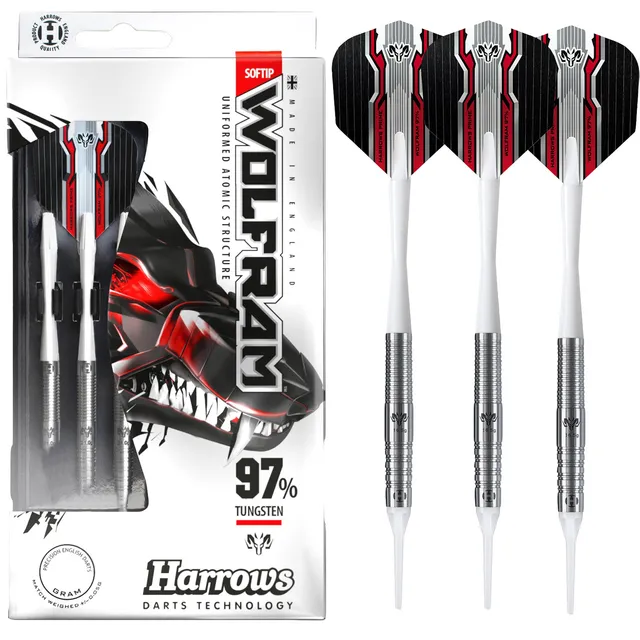 harrows-wolfram-97-fl-chettes-pointe-souple-soft-tip image 1