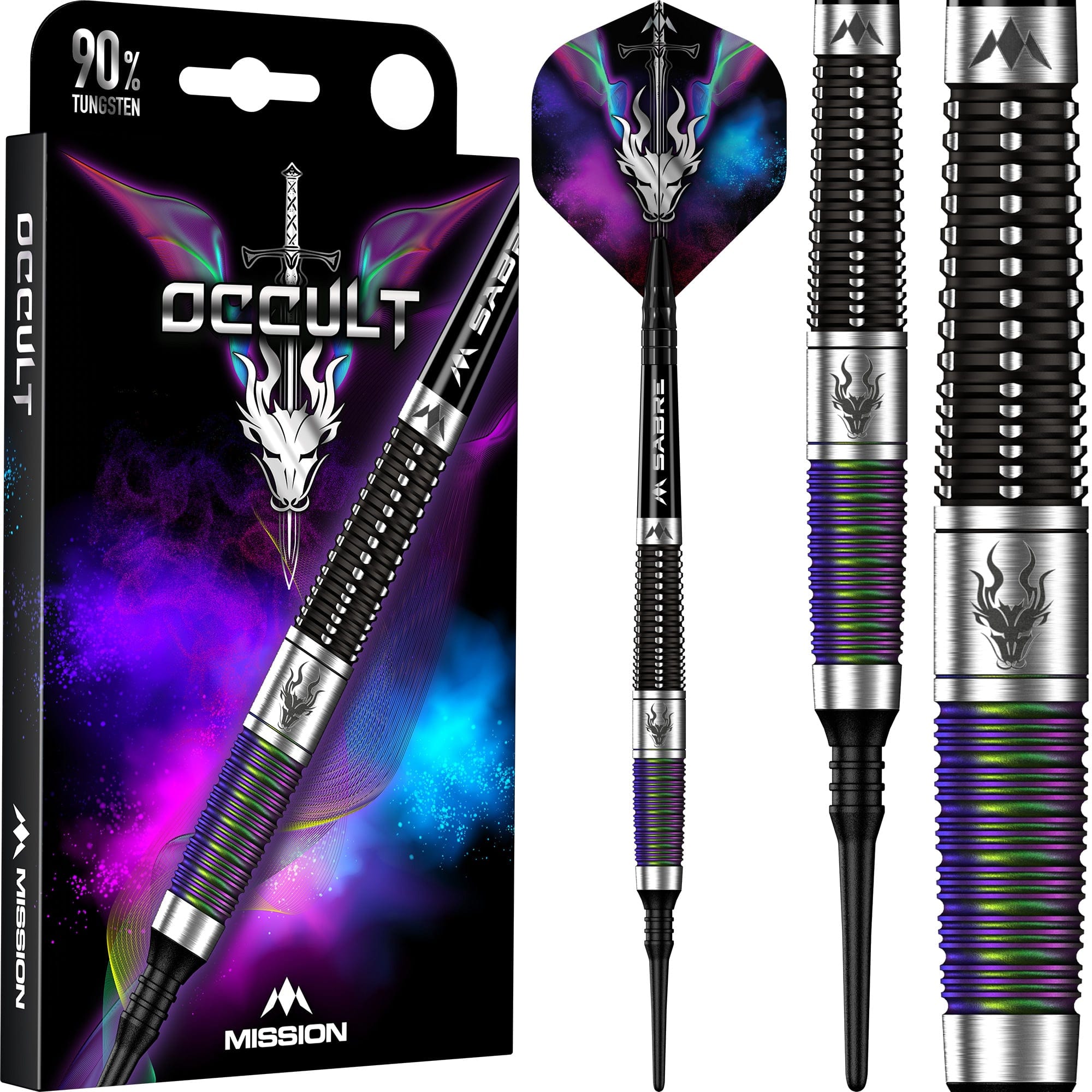 mission-darts-occult-fl-chettes-soft-tip-90-tungst-ne-18g-noir-corail image 3