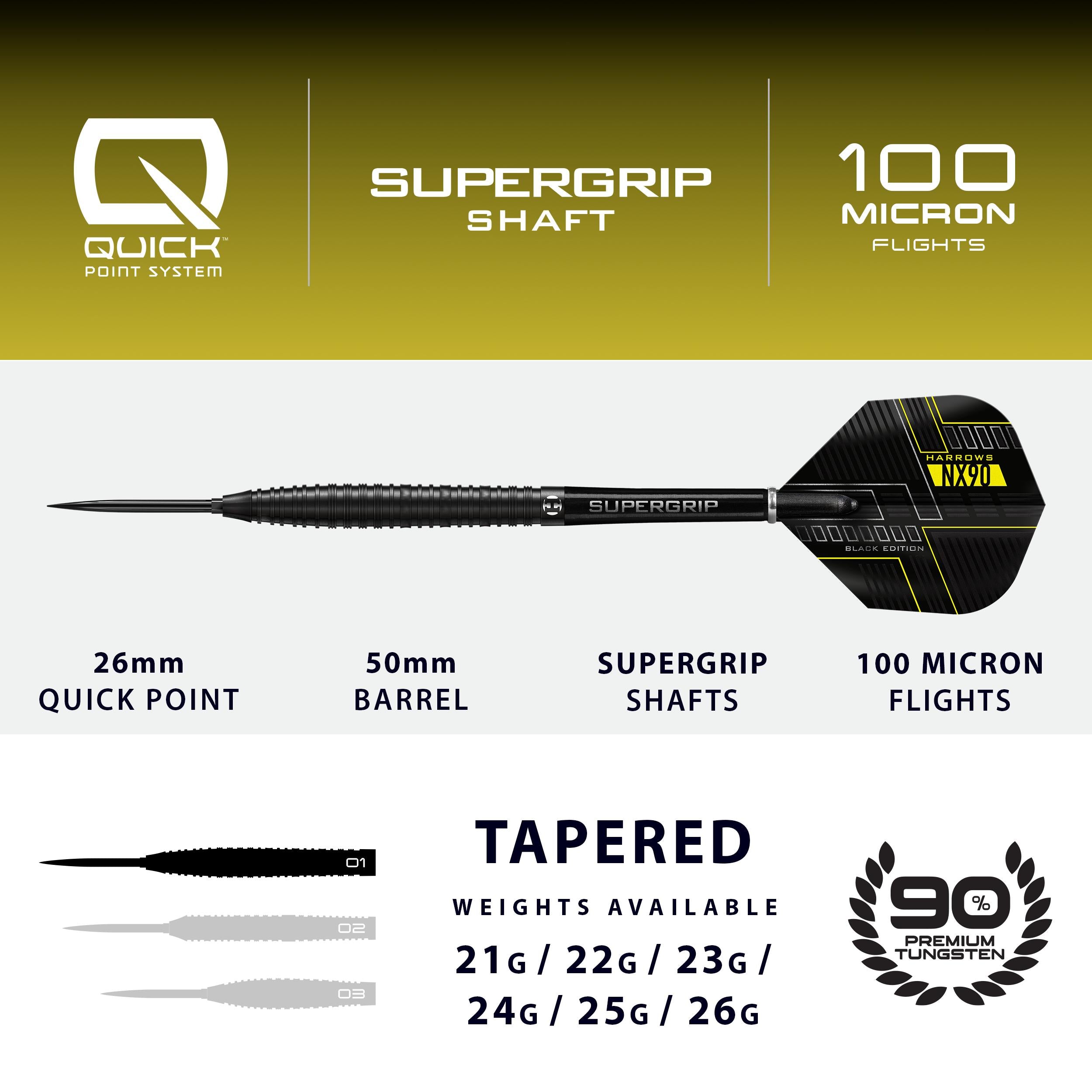 harrows-nx90-90-black-edition-quick-point-fl-chettes-pointe-acier image 4