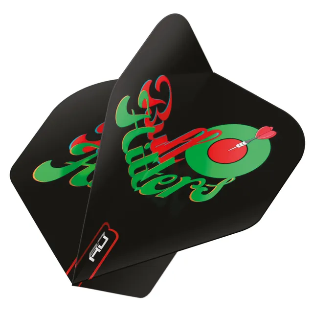 red-dragon-darts-bullhitters-ailettes-standard-extra-paisses-noir-rouge-et-vert image 1