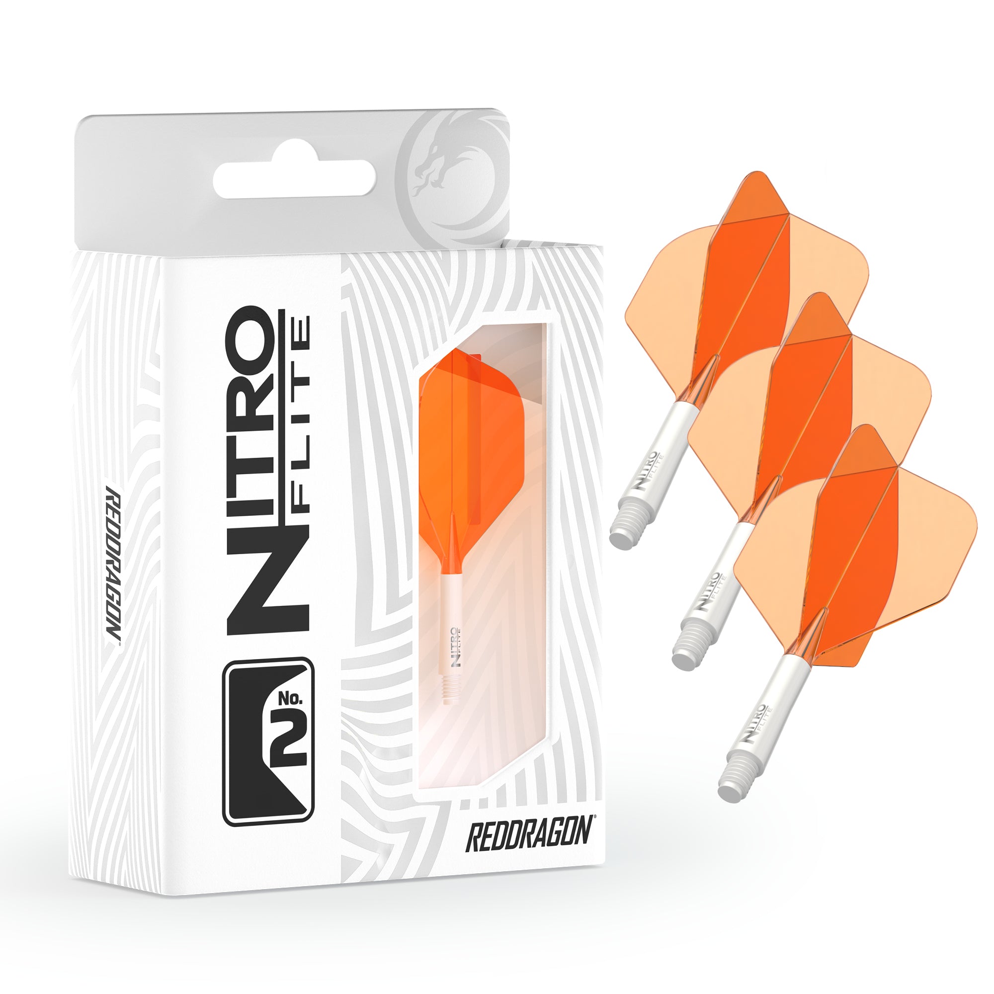 red-dragon-nitro-flite-orange-et-blanc-volant-int-gr-avec-tige image 2