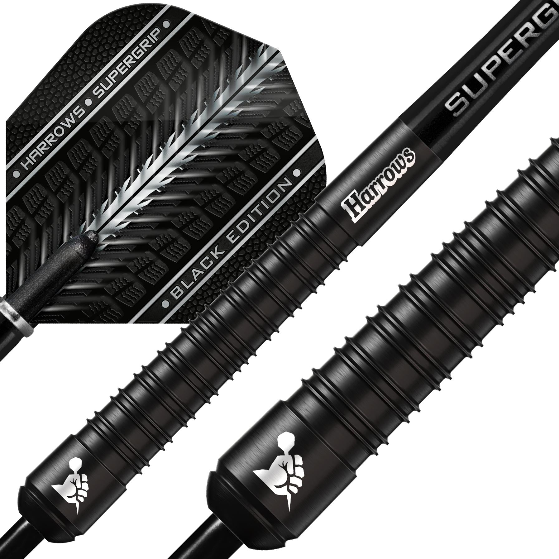 harrows-supergrip-90-black-edition-fl-chettes-pointe-acier image 2