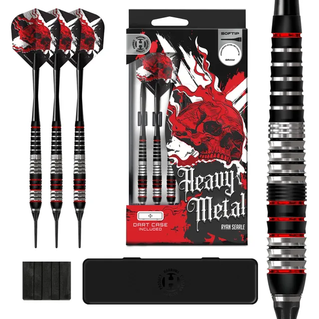 harrows-heavy-metal-ryan-searle-fl-chettes-pointe-souple-soft-tip-inox image 1