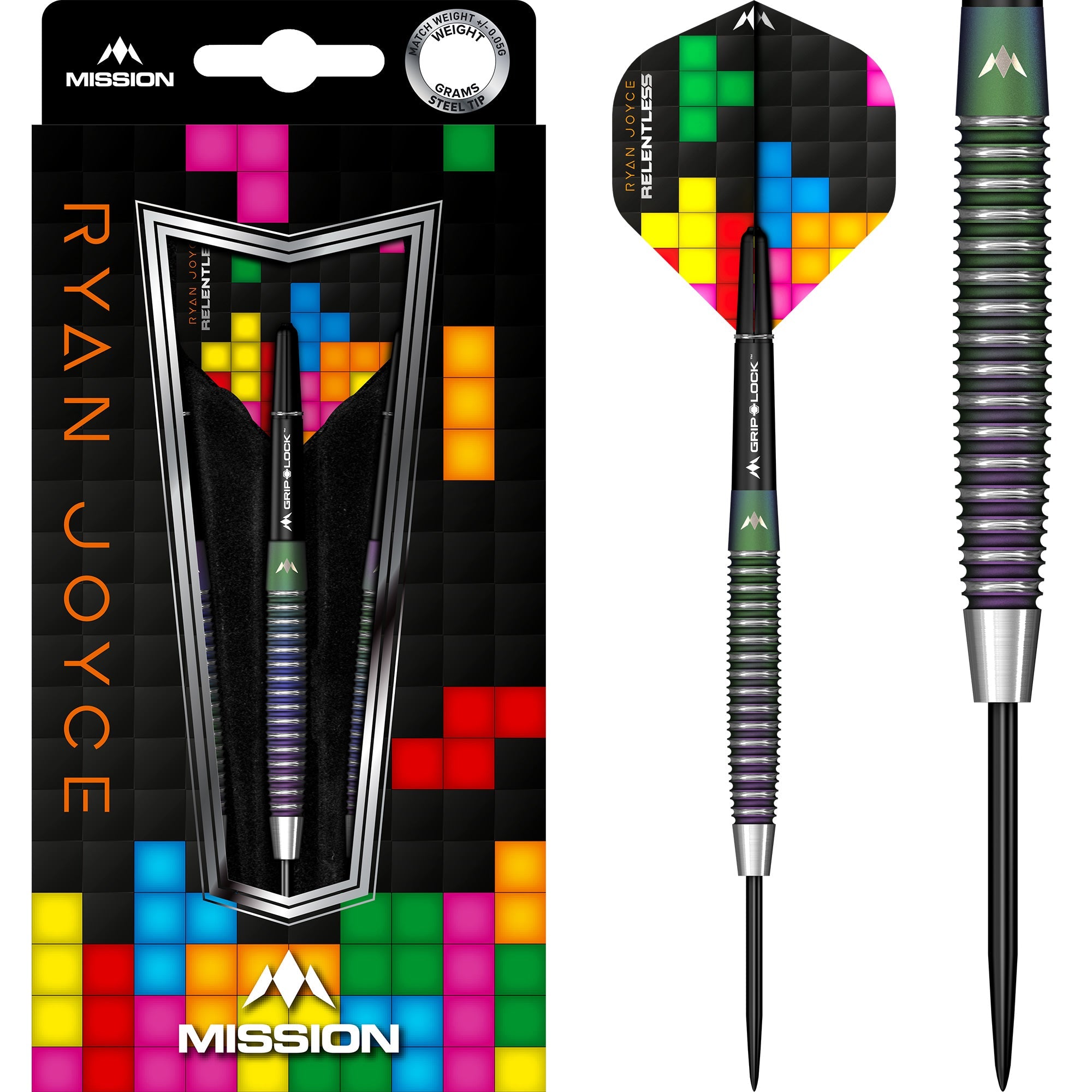 mission-darts-ryan-joyce-relentless-pvd-coral-fl-chettes-acier-95-tungst-ne image 1