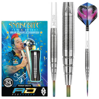 red-dragon-darts-peter-wright-pl15-fl-chettes-acier-bleues image 8