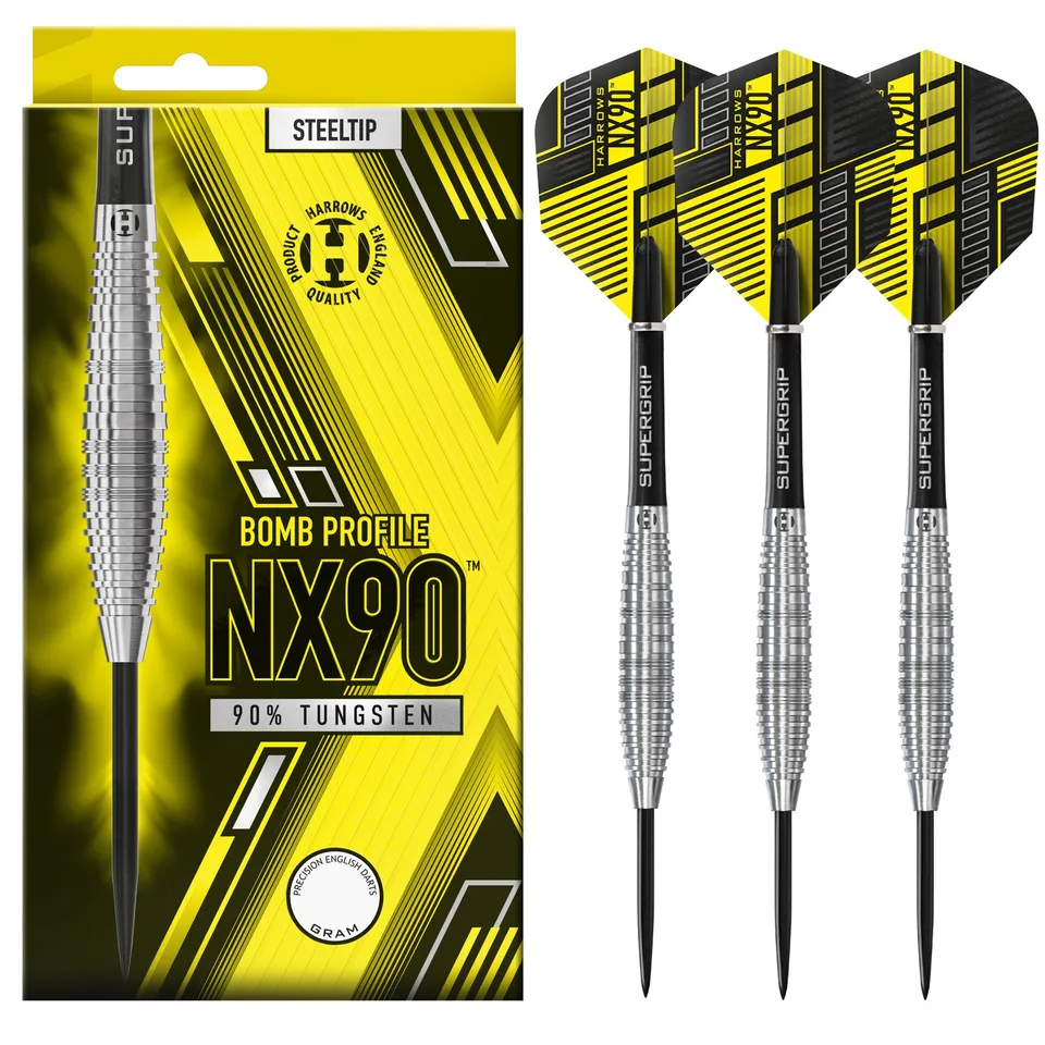 harrows-nx90-bomb-fl-chettes-pointe-acier-90-tungst-ne image 1