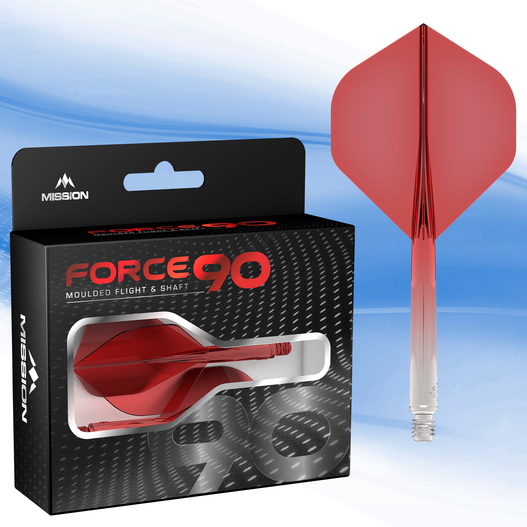 mission-darts-force-90-gradient-syst-me-ailette-tige-rouge-standard image 3