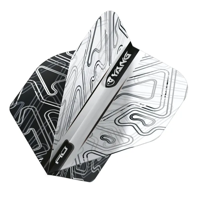 red-dragon-darts-yin-yang-noir-et-blanc-standard-ailettes-de-fl-chettes image 1