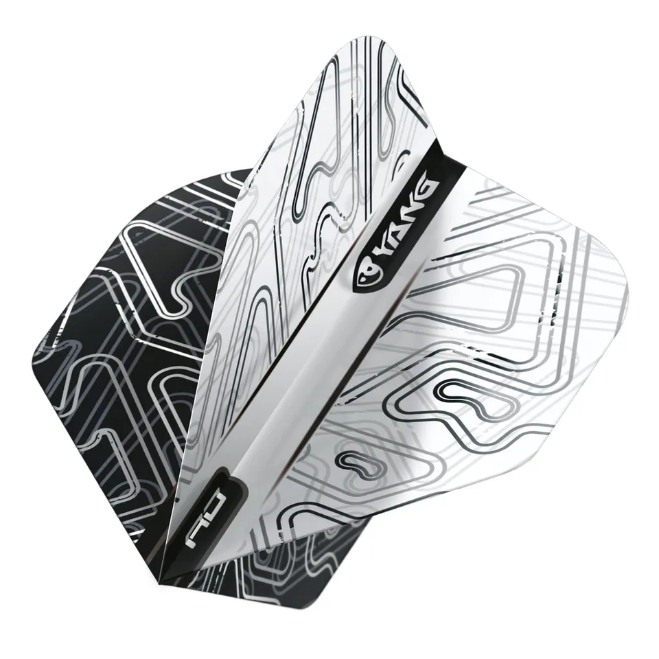 red-dragon-darts-yin-yang-noir-et-blanc-standard-ailettes-de-fl-chettes image 1