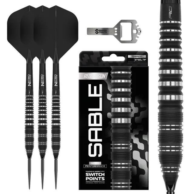 red-dragon-darts-sable-02-90-torpedo-fl-chettes-pointe-acier-switch-point image 1