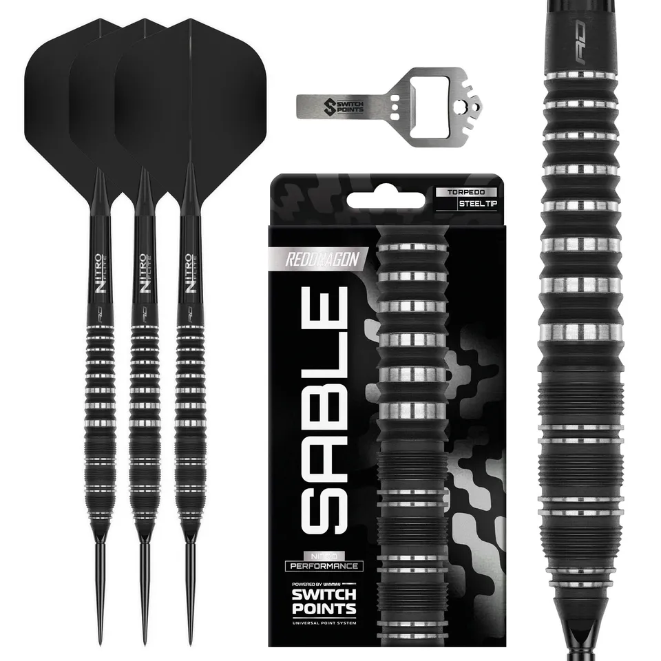 red-dragon-darts-sable-02-90-torpedo-fl-chettes-pointe-acier-switch-point image 1