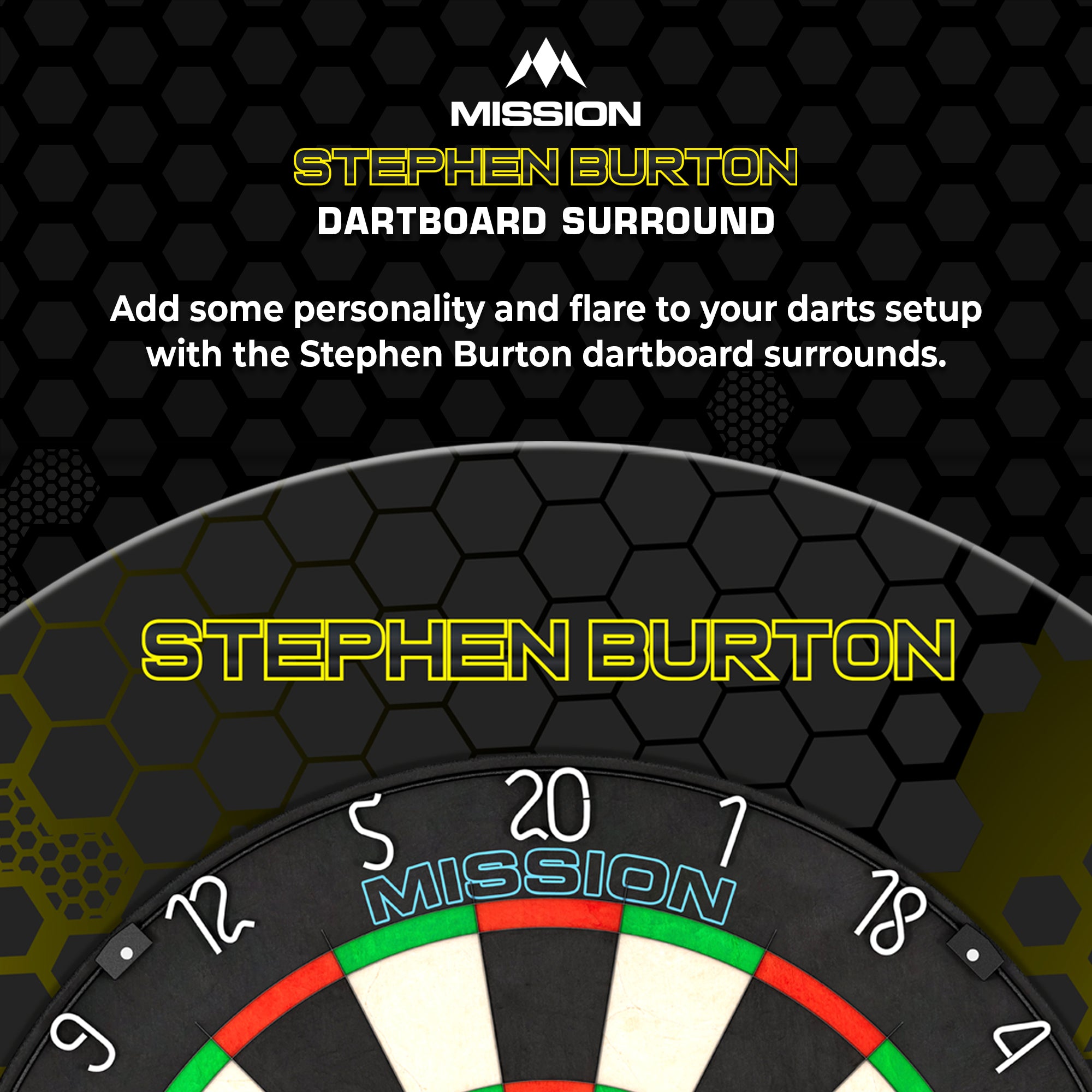 mission-darts-stephen-burton-tour-de-cible-dartboard-surround image 3