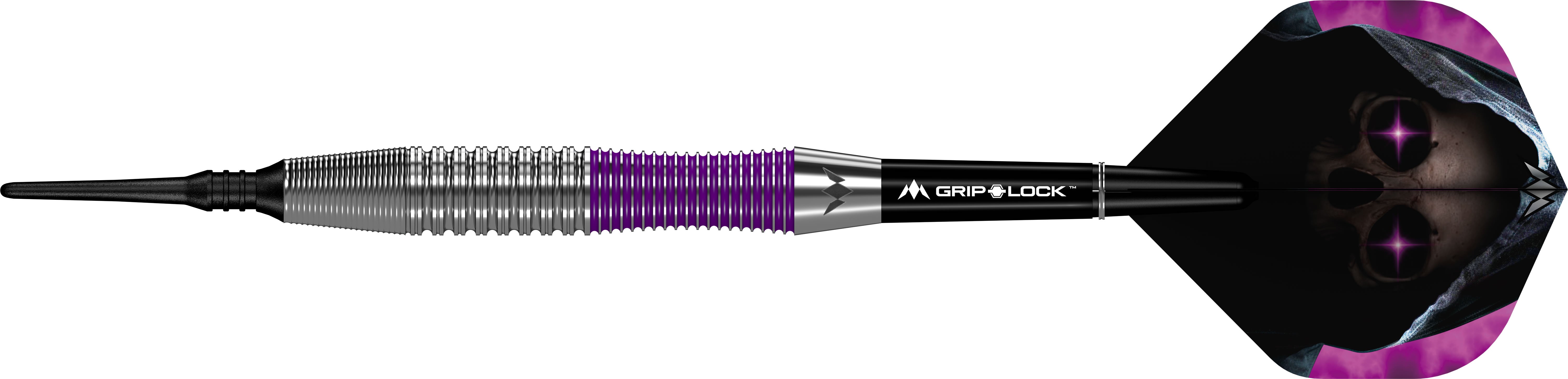 mission-darts-phantom-fl-chettes-pointe-souple-laiton-argent-et-violet-18g image 2