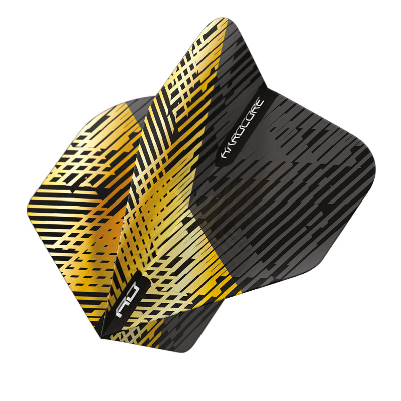 red-dragon-darts-gold-black-fleck-hardcore-premium-standard-9-ailettes image 1