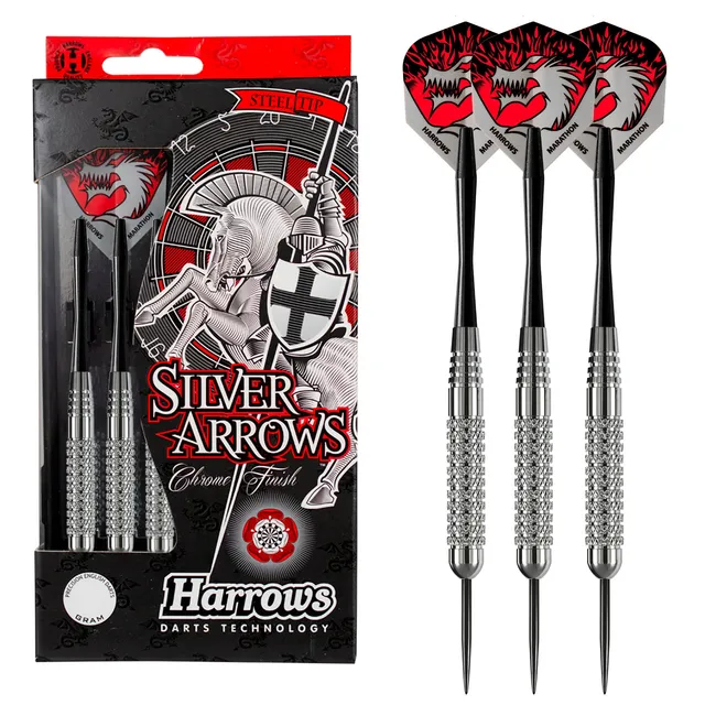 harrows-silver-arrows-molet-fl-chettes-pointe-acier image 1