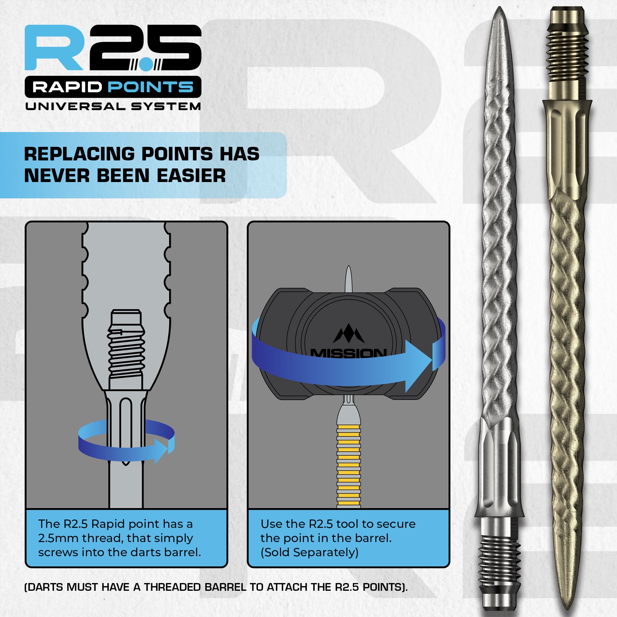 mission-darts-r2-5-rapid-pointes-steel-tip-rvx-argent image 7