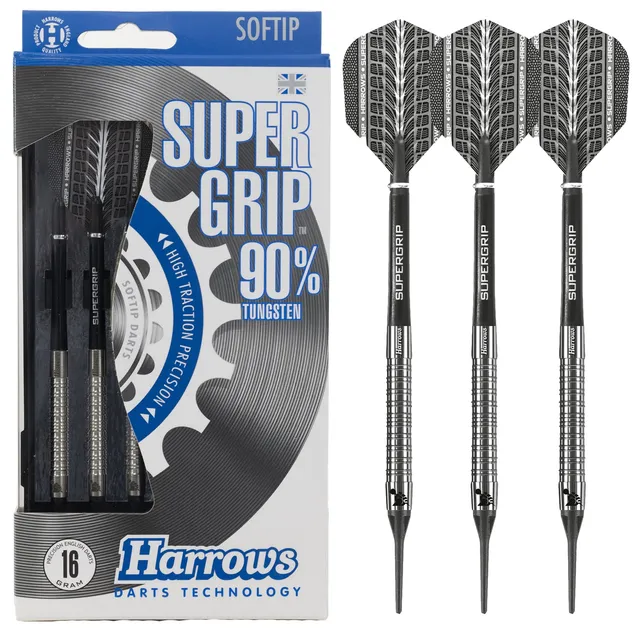 harrows-supergrip-90-soft-tip-darts-fl-chettes-pointe-souple image 1