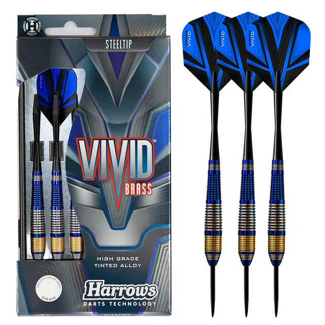 harrows-vivid-brass-blue-fl-chettes-pointe-acier image 1