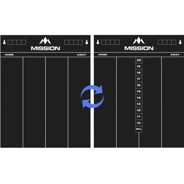 mission-darts-marker-boards-tableau-score-ardoise-2-faces-501-et-cricket image 1