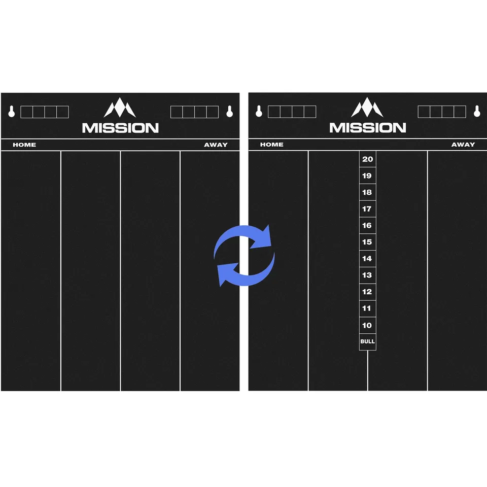 mission-darts-marker-boards-tableau-score-ardoise-2-faces-501-et-cricket image 1