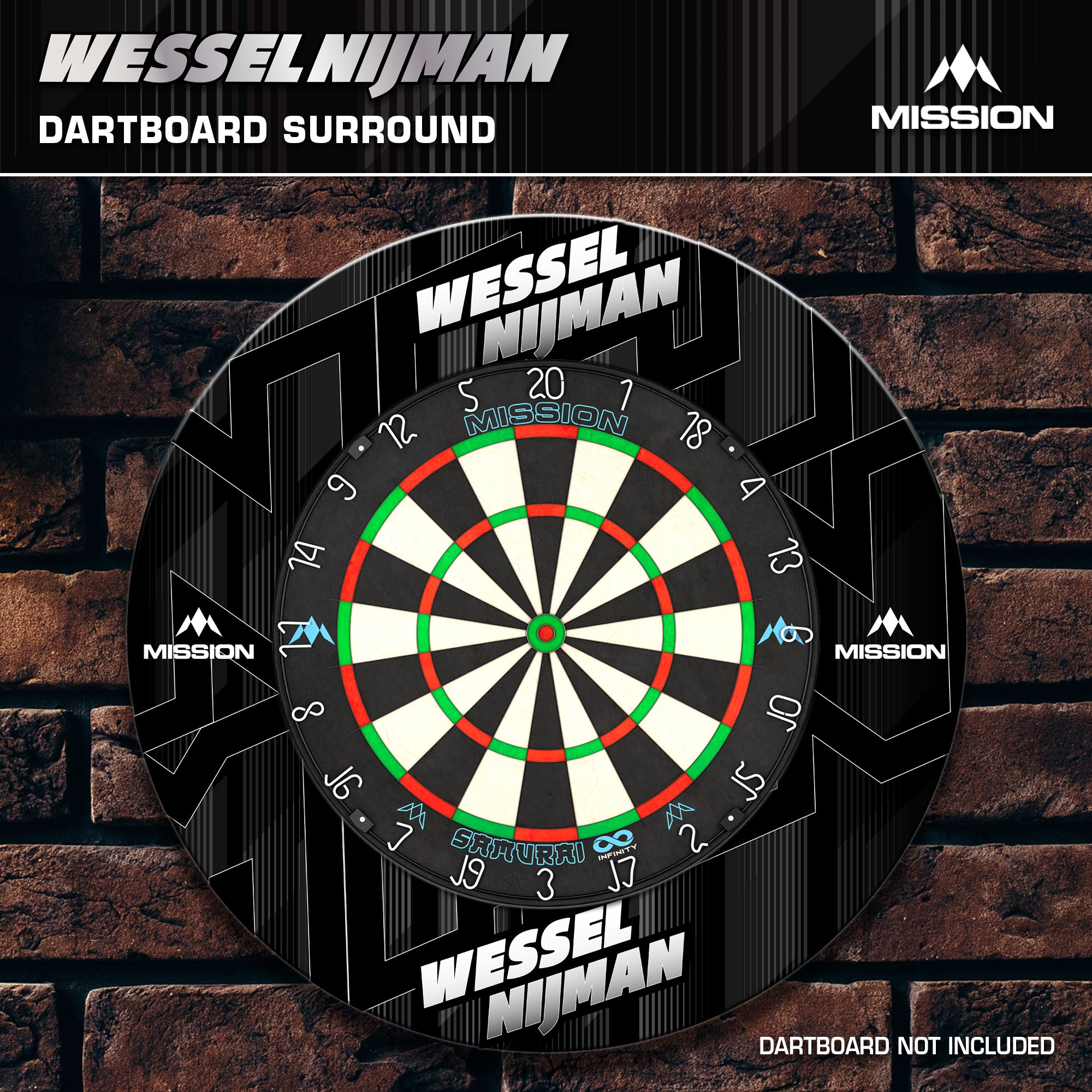 mission-darts-wessel-nijman-contour-de-cible-en-polym-re-logo-joueur image 6