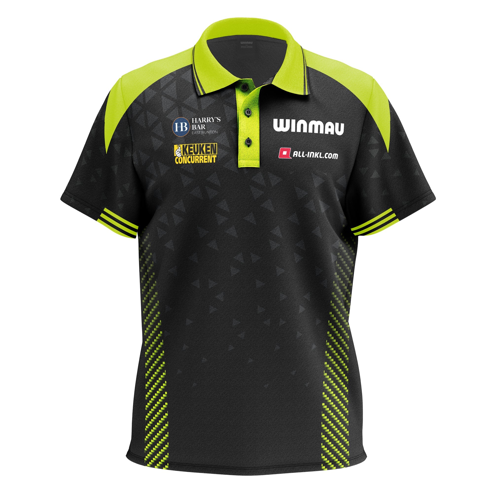 winmau-mvg-stage-polo-shirt-vert-noir image 1