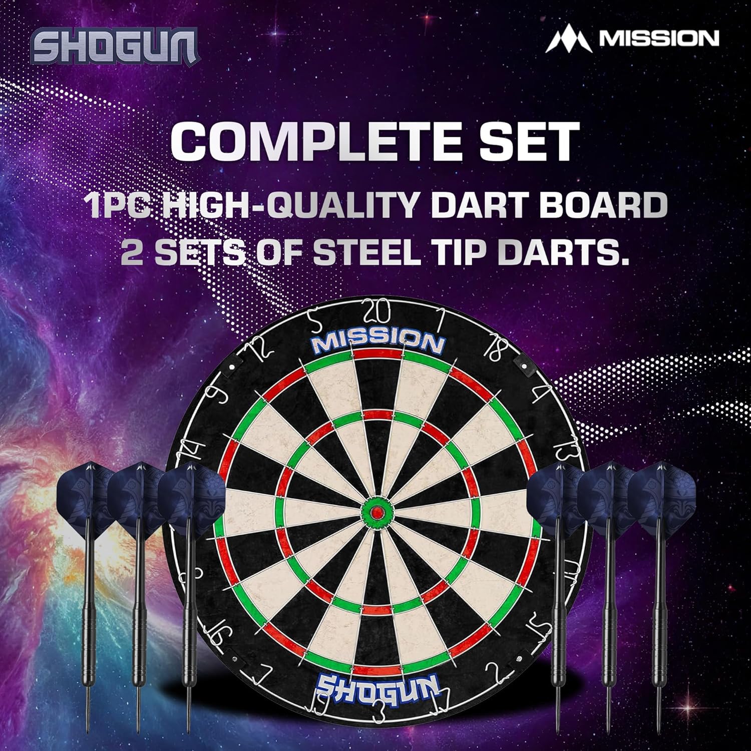 mission-darts-shogun-kit-cible-sisal-6-fl-chettes-d-butant image 4
