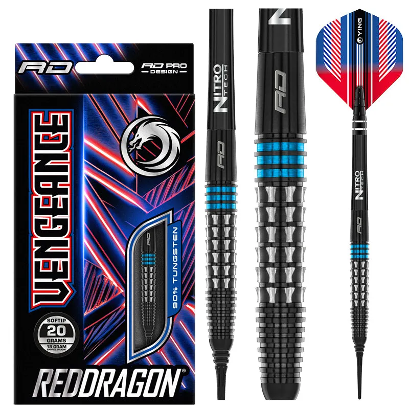 red-dragon-darts-vengeance-blue-fl-chettes-pointe-souple image 1