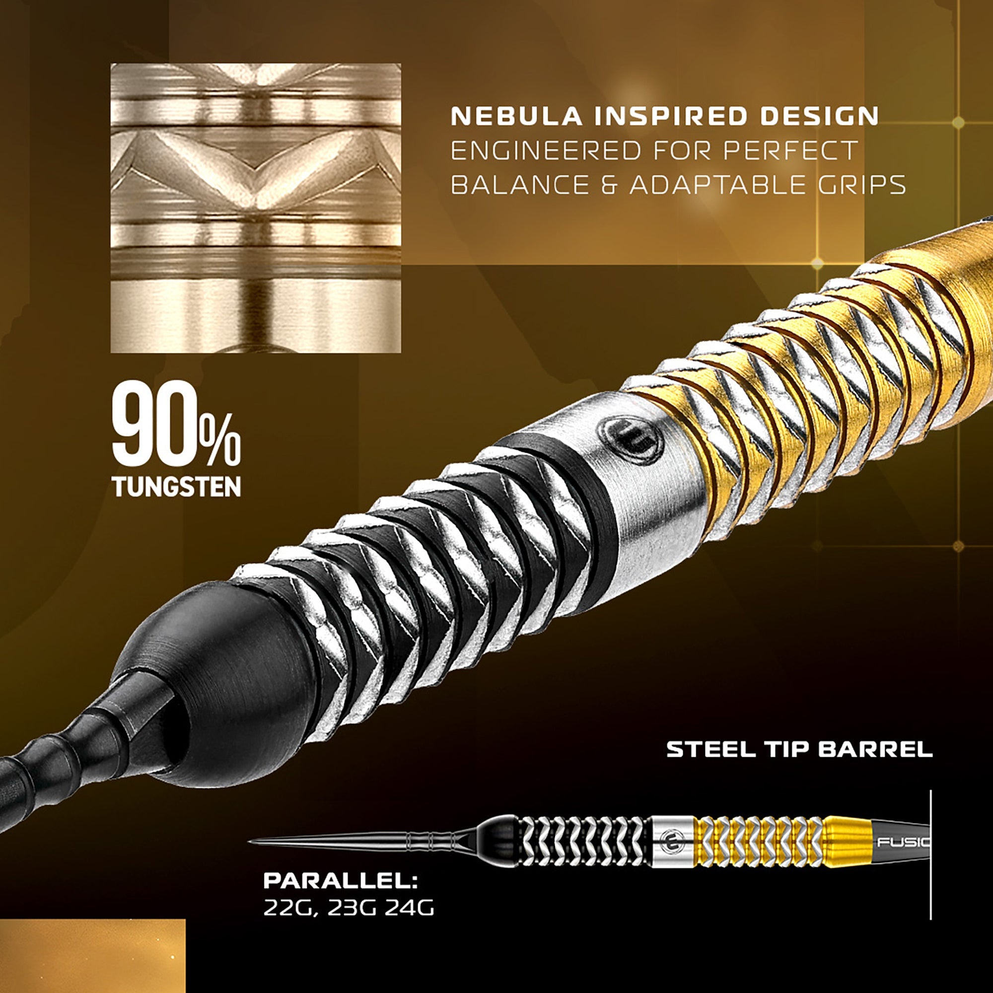 winmau-exion-switch-point-parallel-fl-chettes-steeltip-noir-et-or image 6
