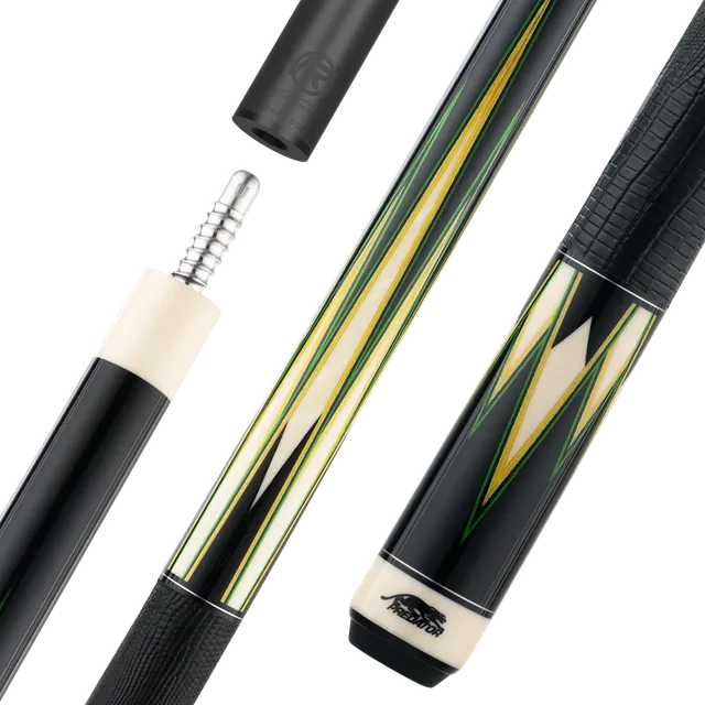 predator-true-splice-16-b-ne-points-vert-jaune-queue-de-pool-wrap-cuir image 1